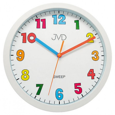 Farebné nástenné hodiny JVD HA46.3 (25 cm) – tichý chod a hravý dizajn Farebné nástenné hodiny JVD HA46.3 (25 cm) – tichý chod a hravý dizajn