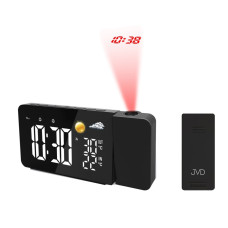 Rádiom riadená meteorologická stanica s budíkom JVD RB3211.1, čierna Rádiom riadená meteorologická stanica s budíkom JVD RB3211.1, čierna