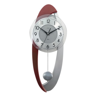 Kyvadlové nástenné hodiny JVD NS11004/23, 59 cm - moderné sklo a drevo Kyvadlové nástenné hodiny JVD NS11004/23, 59 cm - moderné sklo a drevo