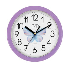 Detské nástenné hodiny JVD HP612.D11 s hravým motívom a tichým chodom, 25 cm
