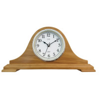 Stolové drevené hodiny JVD HS3290/68 "Napoleonky" – svetlé drevo, tichý plynulý chod, 38 cm