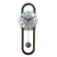 Moderné kyvadlové hodiny JVD NS22010/68 – drevo a sklo, tichý plynulý chod, 60 cm Moderné kyvadlové hodiny JVD NS22010/68 – drevo a sklo, tichý plynulý chod, 60 cm