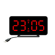 Digitálny sieťový budík JVD SB3216.3 s červenými LED číslami, 15 cm Digitálny sieťový budík JVD SB3216.3 s červenými LED číslami, 15 cm