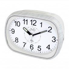 Analógový budík JVD SRP836.8 s mechanickým zvonením – tichý chod sweep, 12 cm