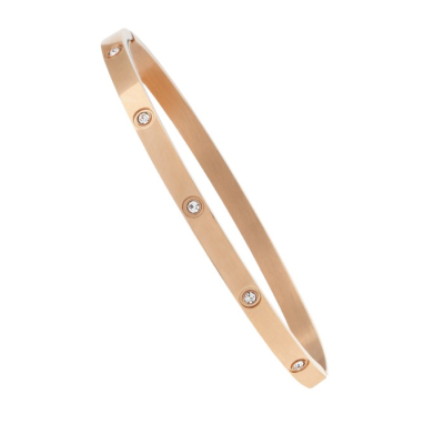 Dámsky náramok s kamienkami Steel JVD JGB1R, rose