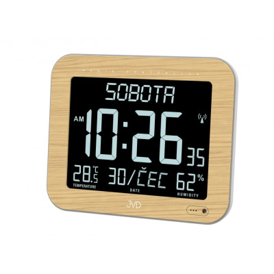 Digitálne rádiom riadené hodiny JVD DH9362.2 s češtinou a meteostanicou, 22 cm Digitálne rádiom riadené hodiny JVD DH9362.2 s češtinou a meteostanicou, 22 cm