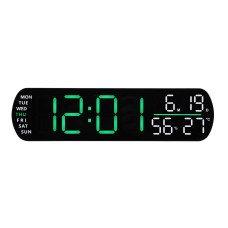 Veľký digitálny budík JVD SB5512.2 – zelený LED displej, vlhkomer a teplomer, 26 cm Veľký digitálny budík JVD SB5512.2 – zelený LED displej, vlhkomer a teplomer, 26 cm