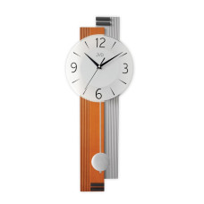 Drevené sklenené tiché kyvadlové hodiny JVD NS22013/41, 65cm 