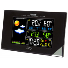 Rádiom riadená meteorologická stanica JVD čierna RB9197.1, 20cm Rádiom riadená meteorologická stanica JVD čierna RB9197.1, 20cm