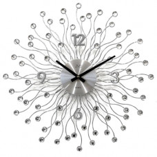 Nástenné dekoračné hodiny JVD HT116.1, 49cm strieborná