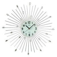Dizajnové kovové hodiny JVD HJ117 so sklenenými kryštálmi, 49 cm Dizajnové kovové hodiny JVD HJ117 so sklenenými kryštálmi, 49 cm