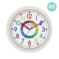 Detské nástenné hodiny JVD HP612.D13 (25 cm) – so slovenským popisom, tichý chod