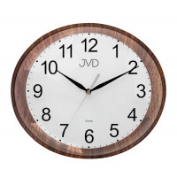 Tiché nástenné hodiny JVD HP664.10 (30 x 20 cm) - oválne, imitácia dreva