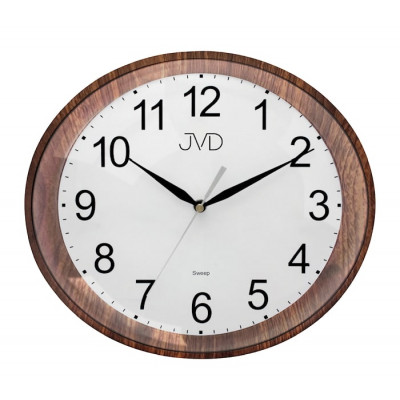 Tiché nástenné hodiny JVD HP664.10 (30 x 20 cm) - oválne, imitácia dreva Tiché nástenné hodiny JVD HP664.10 (30 x 20 cm) - oválne, imitácia dreva