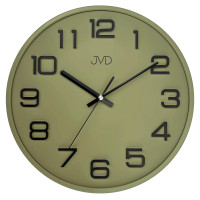 Štýlové zelené hodiny JVD HX2472.12 s plynulým chodom, 30 cm
