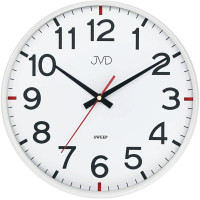 Nástenné hodiny JVD HX2508.1 – biele, vypuklé sklo a tichý chod sweep, 30 cm