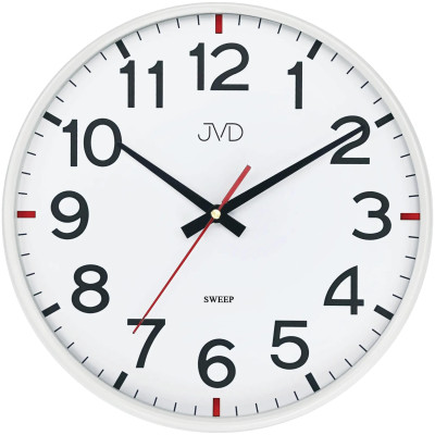 Nástenné hodiny JVD HX2508.1 – biele, vypuklé sklo a tichý chod sweep, 30 cm Nástenné hodiny JVD HX2508.1 – biele, vypuklé sklo a tichý chod sweep, 30 cm
