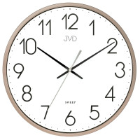 Elegantné nástenné hodiny JVD HX8016.2 s plynulým chodom – hnedé, 30 cm