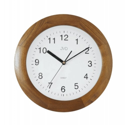 Nástenné hodiny JVD NS7017.1 – hnedé, drevo, tichý chod (28 cm) Nástenné hodiny JVD NS7017.1 – hnedé, drevo, tichý chod (28 cm)