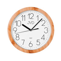 Nástenné hodiny JVD H612.18 (25 cm) | Imitácia dreva | Tichý chod