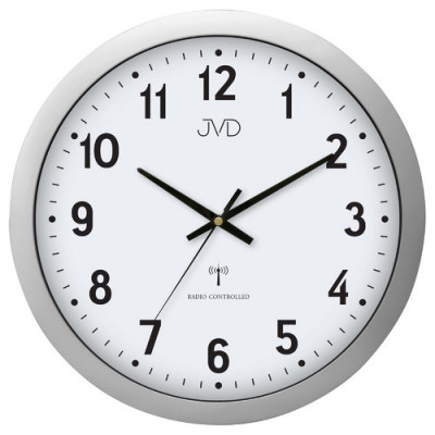 Rádiom riadené nástenné hodiny JVD RH652.1 (40x35 cm) – strieborné Rádiom riadené nástenné hodiny JVD RH652.1 (40x35 cm) – strieborné