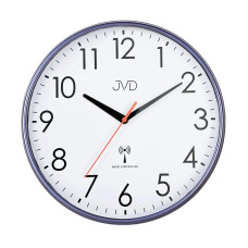 Rádiom riadené tiché hodiny JVD RH502.1 (30,5 cm) – modré, plynulý chod Rádiom riadené tiché hodiny JVD RH502.1 (30,5 cm) – modré, plynulý chod