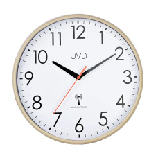 Rádiom riadené nástenné hodiny JVD RH502.2 – modrý rám, tichý chod sweep, 30 cm Rádiom riadené nástenné hodiny JVD RH502.2 – modrý rám, tichý chod sweep, 30 cm
