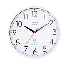 Rádiom riadené nástenné hodiny s tichým chodom JVD RH502.3, biele – 30,5 cm Rádiom riadené nástenné hodiny s tichým chodom JVD RH502.3, biele – 30,5 cm