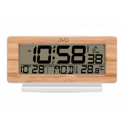 Rádiom riadený budík JVD RB3523.3 s LED podsvietením a teplomerom