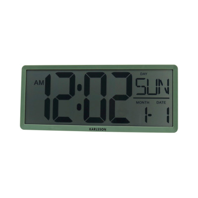 Digitálne hodiny Karlsson Table Clock Retro LCD KA6020GR, 36cm