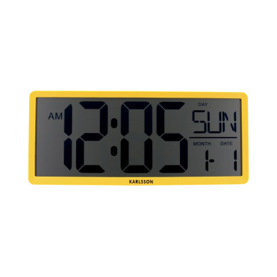Digitálne hodiny Karlsson Table Clock Retro LCD KA6020YE, 36cm