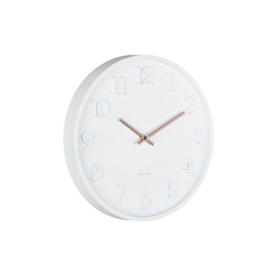 Dizajnové nástenné hodiny Karlsson Calma KA6041WH – Biele (30 cm)
