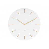 Luxusné nástenné hodiny Karlsson Charm KA5716WH – Bielo-zlaté (45 cm) Luxusné nástenné hodiny Karlsson Charm KA5716WH – Bielo-zlaté (45 cm)
