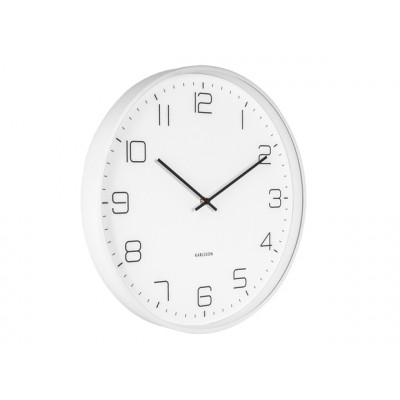 Elegantné kovové nástenné hodiny Karlsson 5751WH – biele, tichý chod, 40 cm Elegantné kovové nástenné hodiny Karlsson 5751WH – biele, tichý chod, 40 cm