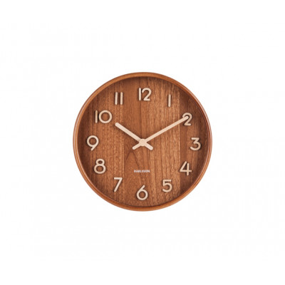 Drevené nástenné hodiny Karlsson Pure Small KA5808DW – Tmavé drevo (22 cm) Drevené nástenné hodiny Karlsson Pure Small KA5808DW – Tmavé drevo (22 cm)