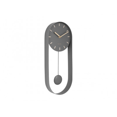 Dizajnové kyvadlové nástenné hodiny 5822GY Karlsson 50cm