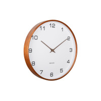 Nástenné hodiny Karlsson KA5993WH v ráme z lipového dreva – 40 cm, tichý chod Nástenné hodiny Karlsson KA5993WH v ráme z lipového dreva – 40 cm, tichý chod