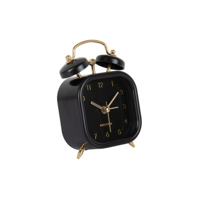 Budík Karlsson KA5921BK Glam Square, 12cm Budík Karlsson KA5921BK Glam Square, 12cm