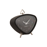 Karlsson KA5946BK Triangle budík 12 cm | Čierny dizajnový budík s tichým chodom Karlsson KA5946BK Triangle budík 12 cm | Čierny dizajnový budík s tichým chodom