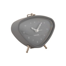 Karlsson KA5946GY Triangle budík 12 cm | Moderný sivý budík s tichým chodom Karlsson KA5946GY Triangle budík 12 cm | Moderný sivý budík s tichým chodom