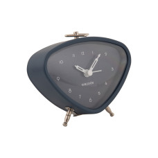 Karlsson KA5946DG Triangle budík 12 cm | Tichý moderný budík v tmavosivej farbe