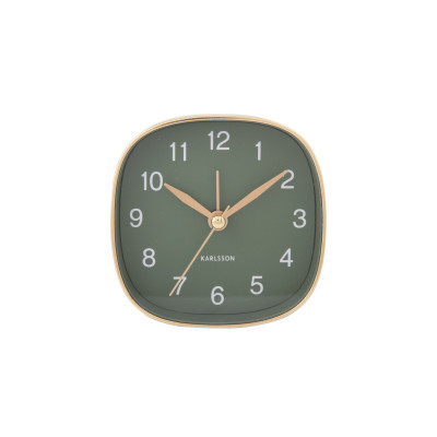 Budík Karlsson KA5957GR Travel Square, 9cm Budík Karlsson KA5957GR Travel Square, 9cm