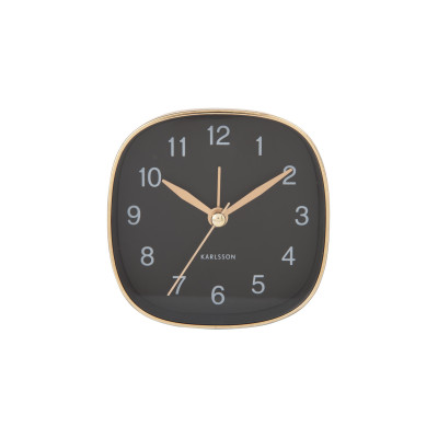 Dizajnový cestovný budík Karlsson Travel Square KA5957BK – čierny, tichý chod, 9 cm Dizajnový cestovný budík Karlsson Travel Square KA5957BK – čierny, tichý chod, 9 cm