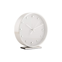 Karlsson KA5970WH Shiny Dots budík 16 cm | Elegantný biely budík s tichým chodom Karlsson KA5970WH Shiny Dots budík 16 cm | Elegantný biely budík s tichým chodom