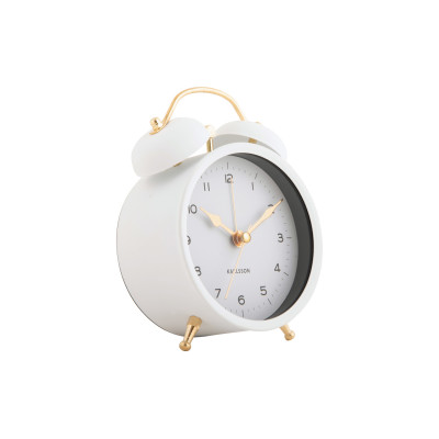 Budík Karlsson KA5998WH Twin Bell, 14cm
