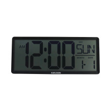 Digitálne hodiny Karlsson Table Clock Retro LCD KA6020BK, 36cm