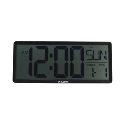 Digitálne hodiny Karlsson Table Clock Retro LCD KA6020BK, 36cm Digitálne hodiny Karlsson Table Clock Retro LCD KA6020BK, 36cm