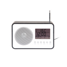 Budík a FM rádio Karlsson KA6036BK, 13cm