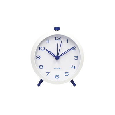 Budík Button Retro Karlsson KA6143BL, 10cm Budík Button Retro Karlsson KA6143BL, 10cm