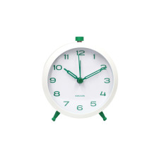 Budík Button Retro Karlsson KA6143GR, 10cm